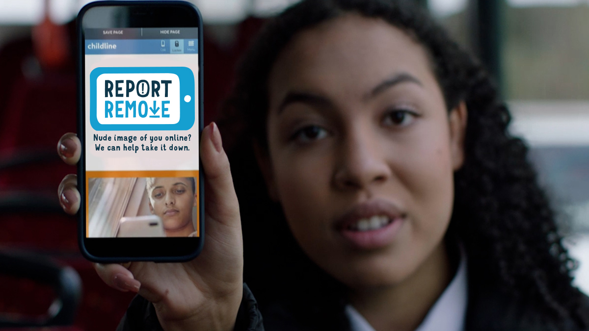 Report Remove Girl Holding Phone