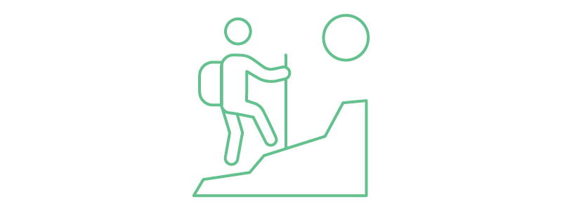 Icon of person trekking